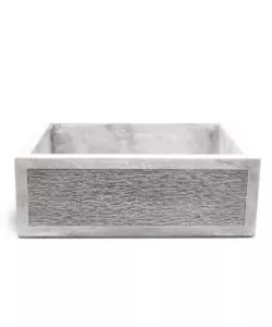 Lavello 'bilbao' anticato colore grigio - 45x35x16 cm